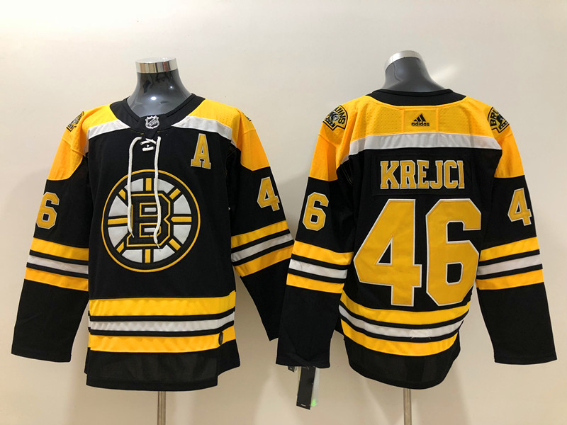 Men's Boston Bruins David Krejci #46 Black Jersey